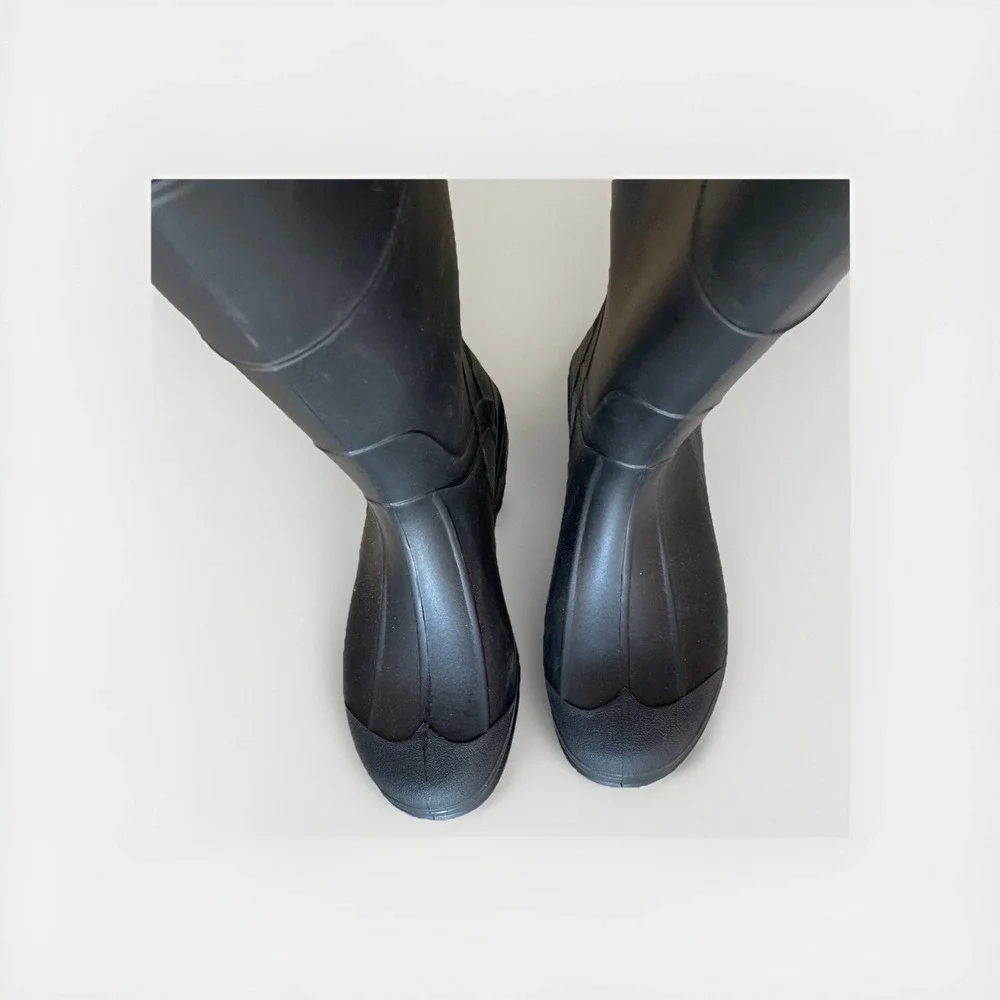 Northerner Youth Black Rubber Rain Boots Size 1